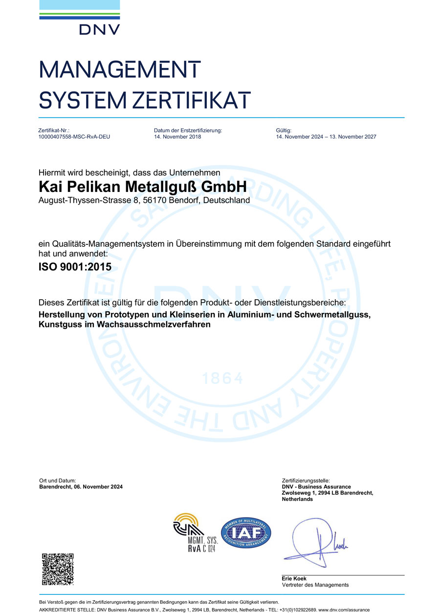 management system zertifikat